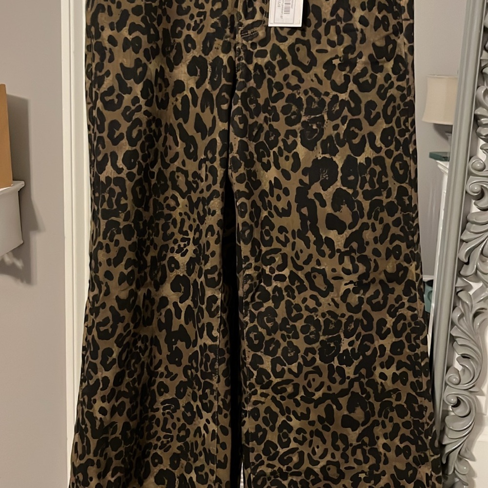 Judy Blue Leopard Print Flare Jeans